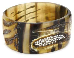 Bracelet jonc moderne pour femmes en corne de buffle naturelle écologique, fait à la main, avec perle, prix de gros en Inde - Product Image 5