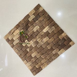 Panel de animales de cáscara de coco ecológico al por mayor, artesanías naturales talladas a mano para decoración del hogar, directo del proveedor de Vietnam - Product Image 2