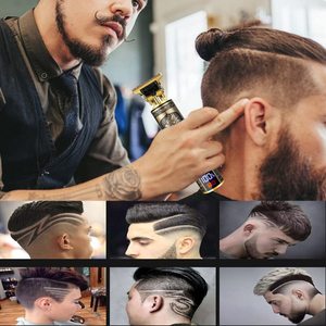 Recortadora de Pelo Profesional Inalámbrica para Hombre, Cuchilla en T, Afeitadora Eléctrica de Barba con Recortadores Recargables, Resistente al Agua IPX7 - Product Image 1