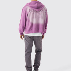 เสื้อฮู้ดดี้ผู้ชายแบบย้อมสีเอซิด ดีไซน์ตามสั่ง ขายส่ง คุณภาพดีเยี่ยม ผ้าคอตตอนผสม ราคาถูก - Product Image 5