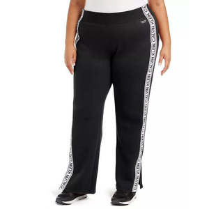 Pantaloni Jogger Sportivi Calvin Klein da Donna, Taglia Plus, Neri, Vita Alta, Stile Dritto, Taglia 3X con Logo-Tape - Product Image 1