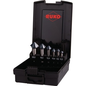 Juego de Brocas Avellanadoras ULTIMATECUT de 6 Piezas DIN 335 90 6.3-20.5 mm HSSE-Co 5 RUnaTEC Marca RUKO - Product Image 1