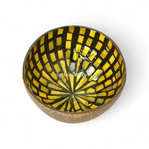 Bol en noix de coco naturel avec incrustation de nacre, fabrication sur mesure en gros, provenant du Vietnam - Product Image 2