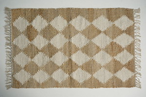 Handmade & Machine-Made Reversible Jute Area <b>Rug</b> Stylish Eco-Friendly Home Decor Accent for a Natural Living <b>Space</b> - Product Image 3