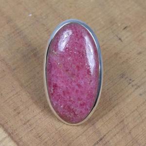Anillo DE BODA indio para niñas, lujosa piedra preciosa de rodonita, anillo hecho a mano, anillo de piedras preciosas, joyería de plata de ley 925, joyería de sello 925 - Product Image 4
