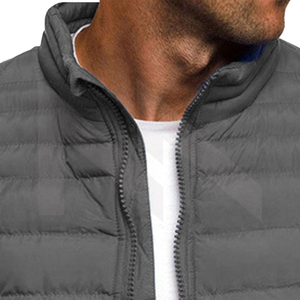 Veste matelassée en toile de haute qualité pour homme avec col montant |   Vêtements décontractés d'extérieur imperméables, respirants et à séchage rapide, options personnalisables - Product Image 2