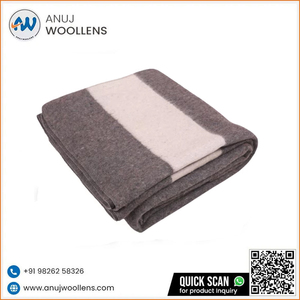 Vente chaude Nouveau Design Double Laine Chaude Gris Avec Des Couvertures À Rayures Blanches Au Meilleur Prix - Product Image 5