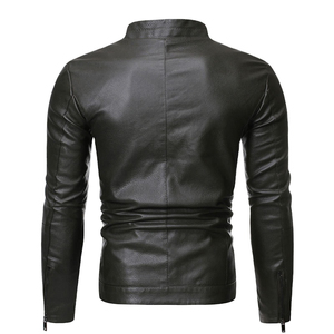 Chaqueta de cuero PU de motocicleta informal de alta calidad para hombre de fabricante de fábrica 100% temporada de invierno genuina OEM disponible - Product Image 6