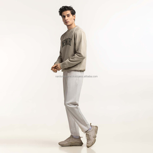 Nardon Apparel OEM y ODM, suéter informal personalizado para hombre, suéter deportivo ajustado para hombre, suéter de punto a rayas bordado, sudadera para hombre - Product Image 4