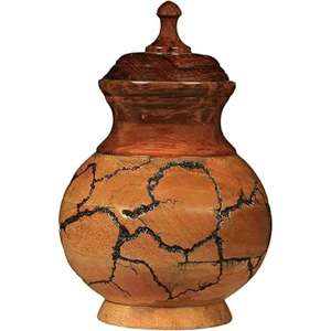 Handmade Large Adult Male Urn Turned Wood Cremation Ashes <b>Vase</b> Handcrafted <b>Memorial</b> Funeral Urn for Human Ashes - Product Image 6
