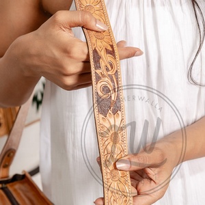 Nouvel arrivage de sac fourre-tout à franges en cuir usiné aztèque fait à la main Style Navajo occidental vente chaude femmes Portable Vintage été - Product Image 3