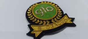 Insignes Wok brodés à la main Emblèmes en polyester patchs avec fil métallique tissé techniques pour étiquettes de vêtements personnalisées - Product Image 4