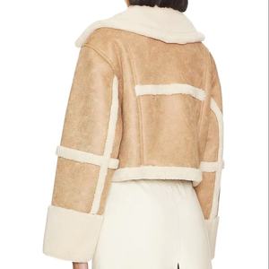 Camisa de Cuello Abierto con Logotipo Personalizado, 100% Algodón Orgánico, Cierre de Botones Delanteros, Bolsillos Laterales, Tela de Gamuza Sintética, Transpirable para Invierno, Corta - Product Image 3