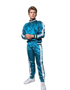 Survêtement d'hiver uni pour homme |   Ensemble de jogging sportif coupe-vent écologique avec doublure en polaire, matière polyester/coton - Product Image 1