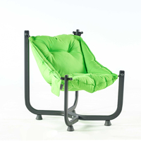 Chaise longue moderne Berfa, structure métallique durable, coussin de jardin rembourré, pliable, portable, écologique, pour extérieur, parc, villa