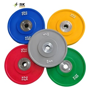SK-Factory Direct Olympik Plaques de pare-chocs colorées 5-25kg LB/<span class=keywords><strong>KG</strong></span> Mark Plaques d'haltères en caoutchouc pour l'entraînement en salle de sport - Product Image 2