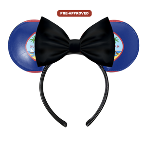 Custom Factory Order Headband-Made-to-Order Concept <b>Mouse</b> Ears with Pre-Approval Design State Flag of Guam - Product Image 1