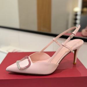 Chaussures à talons hauts élégantes en cuir pour femmes, modèle OEM, dernières créations de designers, à bout pointu, talon aiguille de 8 à 12 cm, personnalisables - Product Image 1