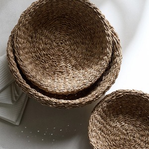 Ensemble de 3 bols pliants en jonc de mer Vaisselle naturelle Décor de présentation de repas attrayant Produits vietnamiens en gros écologiques - Product Image 3