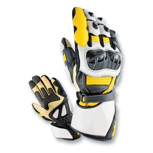 Nuevo diseño, venta al por mayor, guantes de Motocross con impresión de logotipo personalizado de alta calidad para motocicleta, cobertura completa de dedos, cuero de Color sólido - Product Image 2