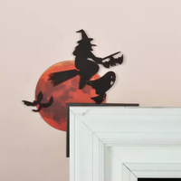 Adorno de Puerta de Halloween con Diseño de Telaraña, Material de Madera e Impresión a Todo Color para Decoración de Esquinas, Regalo Festivo