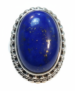 Handmade 925 Sterling Silver Eternity Vermeil <b>Ring</b> Unique Classic Design Natural <b>Lapis</b> <b>Lazuli</b> Gemstone Customized for Wedding - Product Image 1