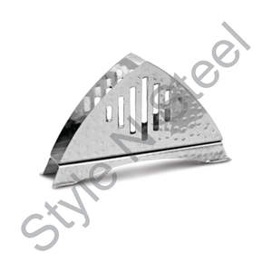 Porte-serviettes en acier inoxydable à la mode en acier inoxydable poli miroir martelé à mur unique et argenté - Product Image 1