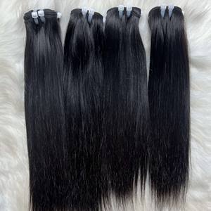 Extensions de cheveux en faisceaux droits en os, cheveux alignés sur les cuticules, cheveux humains bruts 100% purs - Product Image 6