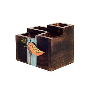 ที่วางช้อนไม้แบบเรียบง่ายสำหรับเคาน์เตอร์ครัว ใช้งานง่ายและทำความสะอาดได้รวดเร็ว ทำจากไม้ธรรมชาติพิมพ์ลาย ราคาประหยัด - Product Image 4