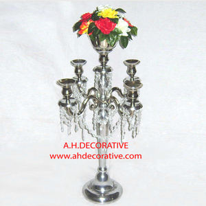 Wedding Table Top Decorative Metal <b>Candelabra</b> With Flower Bowl for Decoration Centerpiece Designer Handmade Candle Holder - Product Image 5