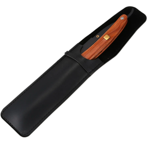 มีดโกนตัดผมใบมีดเดี่ยวเกรดอุตสาหกรรมด้ามจับไม้คุณภาพสูงทำจากสเตนเลสสตีล - Product Image 2