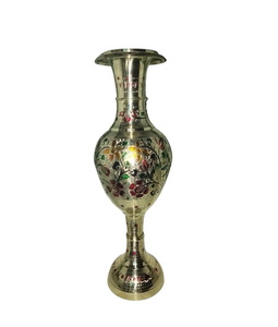 Florero antiguo de latón tradicional hecho a mano, maceta para exhibición al aire libre, decoración de fiesta al aire libre, artículos de regalo. - Product Image 3