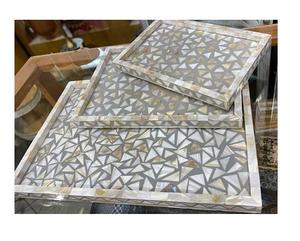 Plateau de service en bois pour hôtels et restaurants Plateau à café en bois de couleur naturelle Plateau de service en bois - Product Image 3