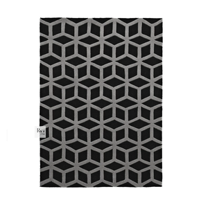 Grand tapis géométrique de luxe en laine personnalisé tapis tufté à la main pour le sol de chambre à coucher d'ambiance décorative améliorée pour la maison - Product Image 1