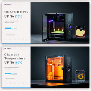 Elyarchi 450 ° Impresora 3D FDM CoreXY de Escritorio C Enclosed para Filamentos PEEK/PEI y de Ingeniería - Product Image 3