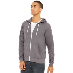 Nouvelle arrivée Bella Canvas, sweat à capuche unisexe à fermeture éclair en polycoton molletonné, coupe ample, manches longues, pour l'hiver - Product Image 1