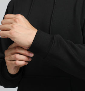 Sweat à capuche épais pour hommes Sweat-shirt surdimensionné pour hommes Sweat à capuche streetwear court en coton de haute qualité Sweat à capuche vierge uni pour l'hiver - Product Image 4