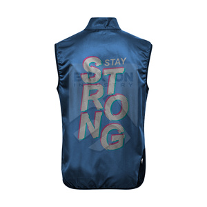 Chaquetas y abrigos sin mangas con cremallera transpirable y bordado con logotipo personalizado Servicio OEM - Product Image 2