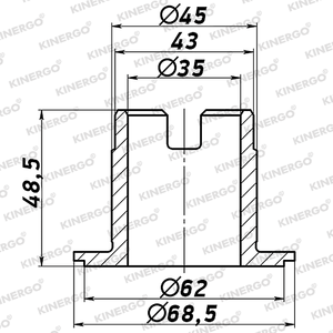 Moyeu d'impeller HBZF07 pour embrayage captif ZF 5HP19 ; 5HP19, simple friction - Product Image 2