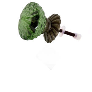 Tiradores de vidrio estilo Vintage victoriano para cajón, pomos de placa trasera de Bronce Antiguo, verde bosque, armario, CK 558 - Product Image 2