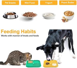 แผ่นซิลิโคนรองเลียฮิลิมสำหรับสัตว์เลี้ยงตัวป้อนช้าแบบโต้ตอบส่งเสริมนิสัยการกินเพื่อสุขภาพทำให้สุนัขและแมวสงบ - Product Image 4