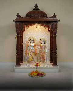 รูปปั้น jugal Jodi หินสีขาว Radha krishna jugal Jodi moorti หินหินอ่อนสีขาวคุณภาพดีที่สุด Radha krishna - Product Image 1