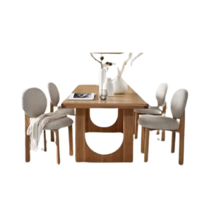 Juego de mesa de comedor de muebles de madera para restaurante para fabricación de muebles de comedor en Indonesia - Product Image 1