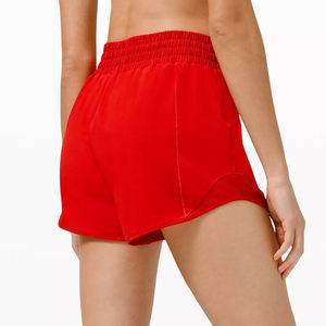 Shorts de course rouges pour femmes, séchage rapide, respirant, taille élastique, shorts de sport pour la salle de sport, entraînement, vêtements de sport - Product Image 3