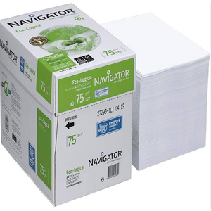 A4 Navigator Papel de copia universal 80gsm 75gsm 70gsm Hojas de bonos de calidad OEM En stock Envío rápido Venta al por mayor Grado Premium - Product Image 1