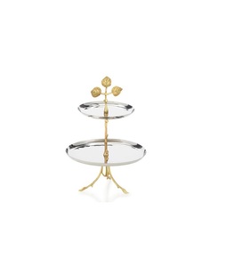 Soporte de metal para tartas de estilo industrial con acabado de acero en bruto perfecto para bodas urbanas modernas y temas de fiestas vanguardistas - Product Image 3
