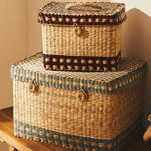 Cesta de regalo grande sostenible ecológica para algas marinas Cestas de algas marinas naturales Cesta de bambú para artículos diversos Hecho en Vietnam - Product Image 2