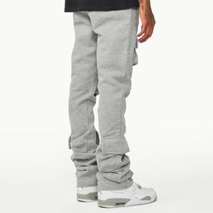 Pantalon de survêtement évasé imprimé DTG pour homme avec poches multiples Pantalon pour homme en éponge française délavée Pantalon décontracté à taille moyenne coupe ample - Product Image 4