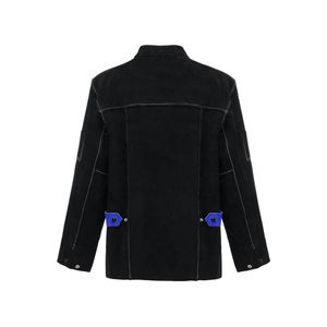 Custom <b>Welding</b> Jacket Stylish Safety Coverall Protective Leather Jacket for Working for Cleanroom <b>Clothing</b> - Product Image 4