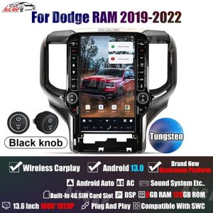 Aucar Tesla Màn Hình 13.6 "Android 13 Xe <span class=keywords><strong>Video</strong></span> DVD <span class=keywords><strong>Player</strong></span> Cho Dodge Ram 2019-2022 Xe Đài Phát Thanh Tự Động Stereo Đầu Đơn Vị GPS Navigation - Product Image 2